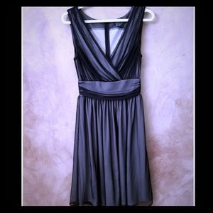 Retro style nude black overlay dress